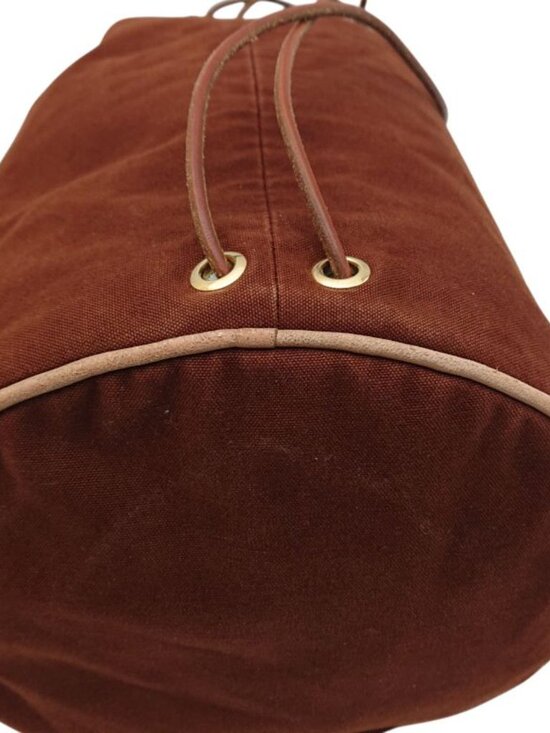 Hermes Polochonmimil Shoulder Bag Brown Canvas Drawstring - Picture 9 of 16